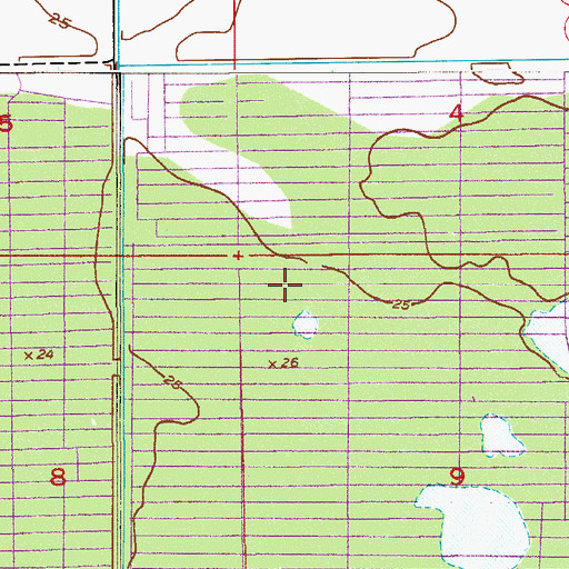 Topographic Map of Viera West Census Designated Place, FL