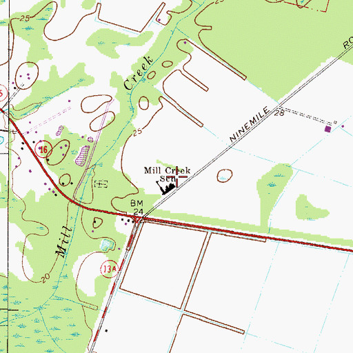 Topographic Map of World Golf Village Census Designated Place, FL