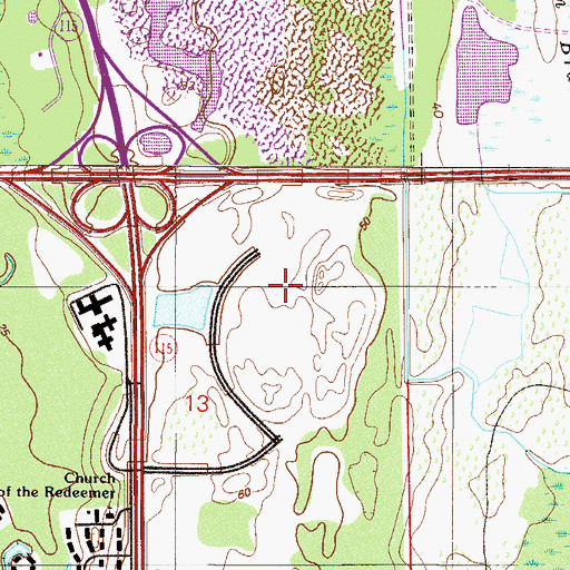 Topographic Map of Jacksonville East Division, FL
