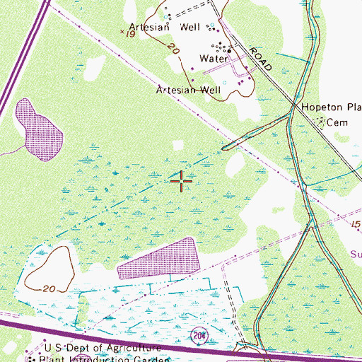 Topographic Map of Henderson Census Designated Place, GA