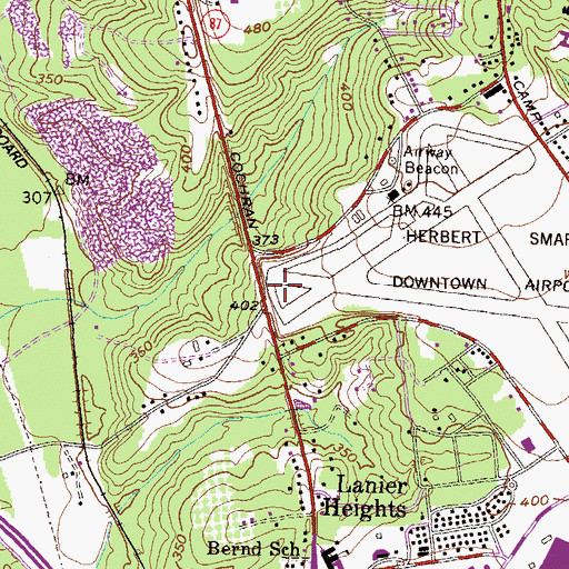 Topographic Map of Macon East Division, GA