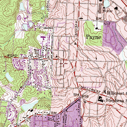 Topographic Map of Macon West Division, GA