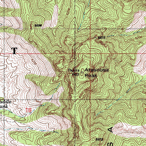 Topographic Map of Atascosa Peak, AZ