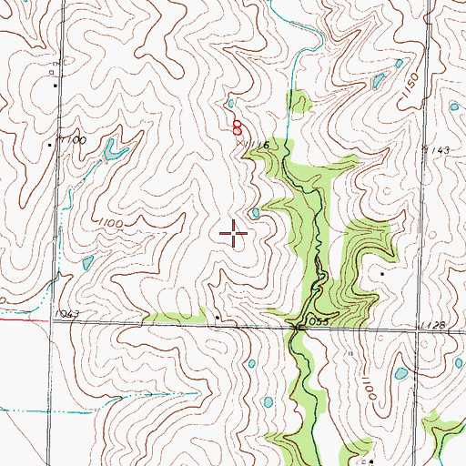 Topographic Map of Kickapoo Site 1 Census Designated Place, KS