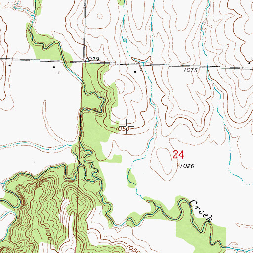 Topographic Map of Kickapoo Site 6 Census Designated Place, KS