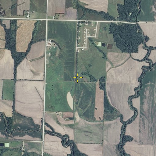 Aerial/Satellite Image of Kickapoo Site 7 Census Designated Place, KS