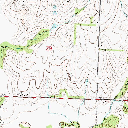 Topographic Map of Kickapoo Tribal Center Census Designated Place, KS