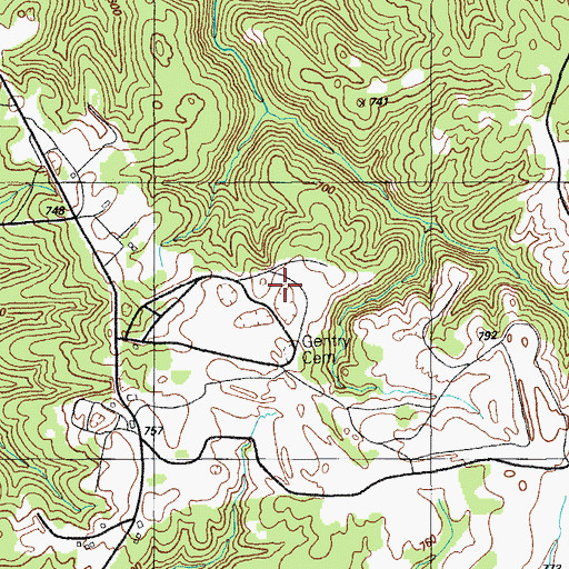 Topographic Map of Fort Knox Division, KY