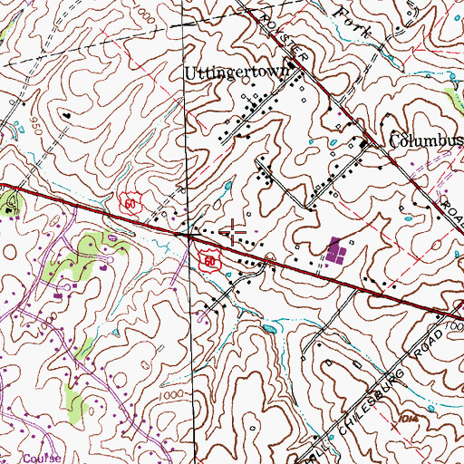 Topographic Map of Lexington-Fayette Northeast Division, KY
