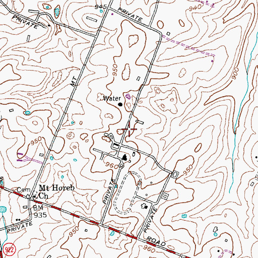 Topographic Map of Lexington-Fayette Northwest Division, KY