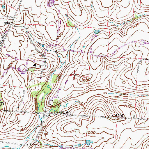 Topographic Map of Lexington-Fayette Southeast Division, KY