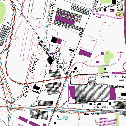 Topographic Map of Louisville Airport Division, KY