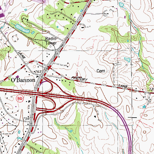 Topographic Map of Northeast Jefferson Division, KY