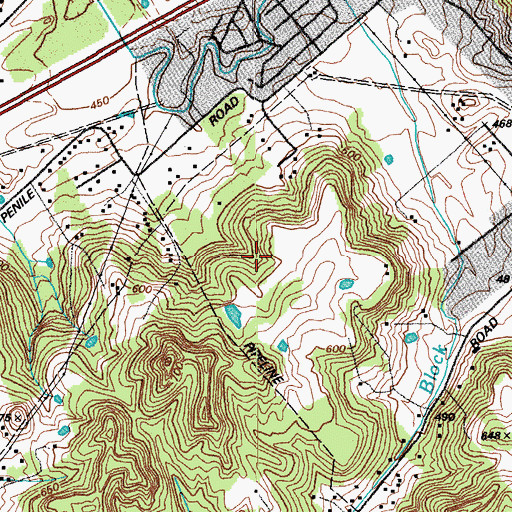 Topographic Map of Pond Creek Division, KY