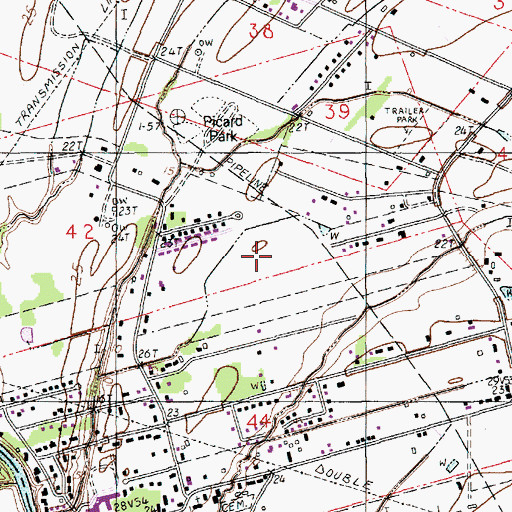 Topographic Map of Milton Census Designated Place, LA