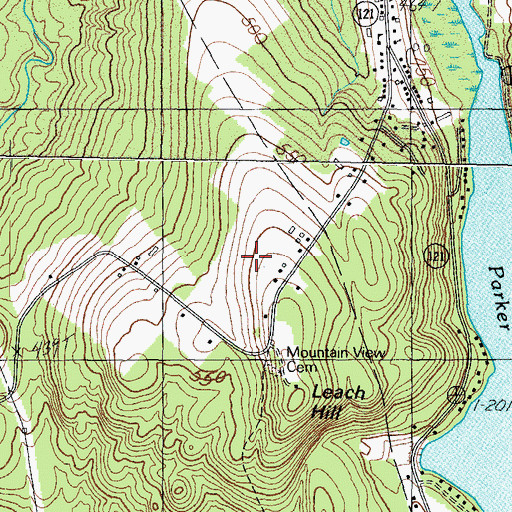 Topographic Map of Casco Census Designated Place, ME