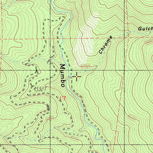 Topographic Map of Chrome Gulch, CA