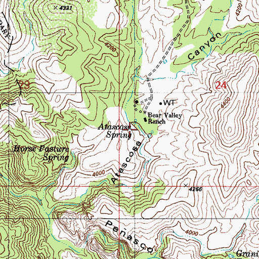 Topographic Map of Atascosa Spring, AZ
