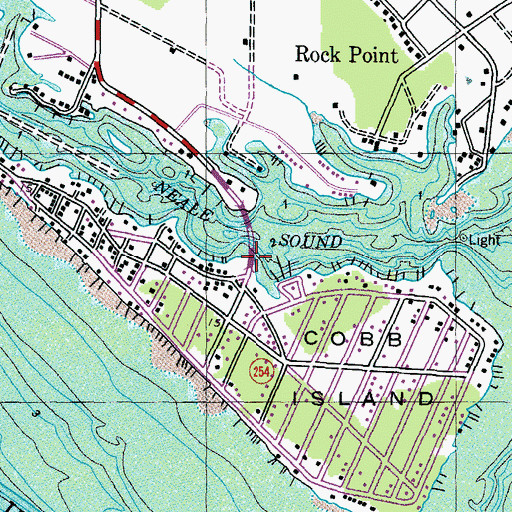 Topographic Map of Cobb Island Census Designated Place, MD