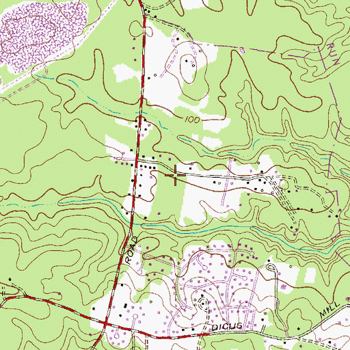 Topographic Map of Gambrills Census Designated Place, MD