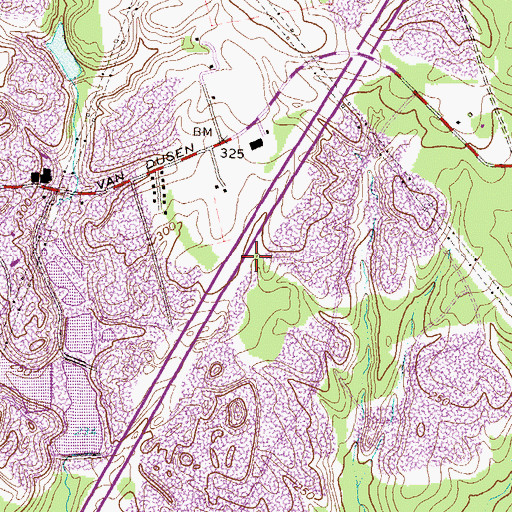 Topographic Map of Konterra Census Designated Place, MD