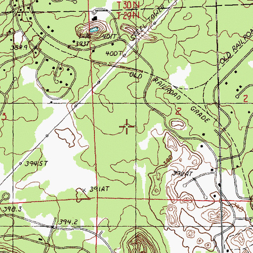 Topographic Map of Lakes of the North Census Designated Place, MI