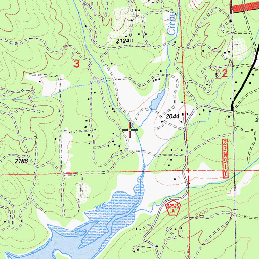 Topographic Map of Cirby Creek, CA