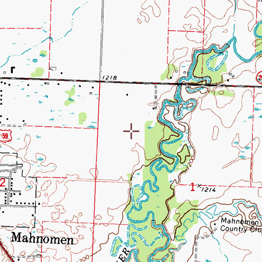 Topographic Map of Riverland Census Designated Place, MN