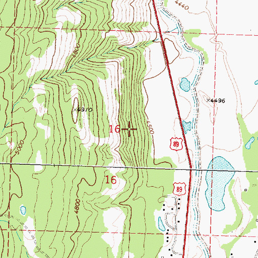 Topographic Map of Babb Census Designated Place, MT