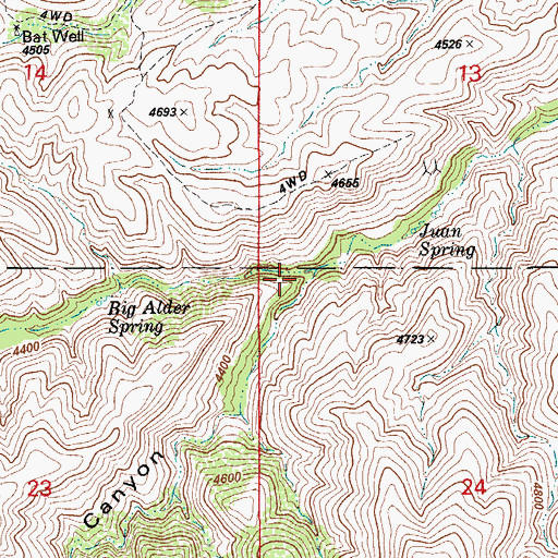 Topographic Map of Atchley Canyon, AZ