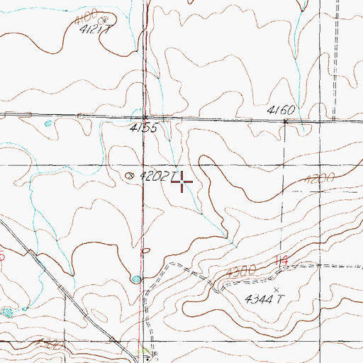 Topographic Map of Dupuyer Census Designated Place, MT