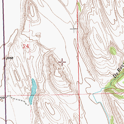 Topographic Map of Indian Springs Census Designated Place, MT