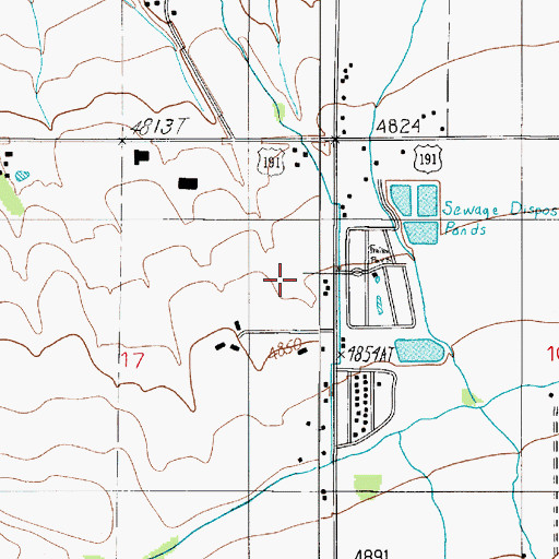 Topographic Map of King Arthur Park Census Designated Place, MT
