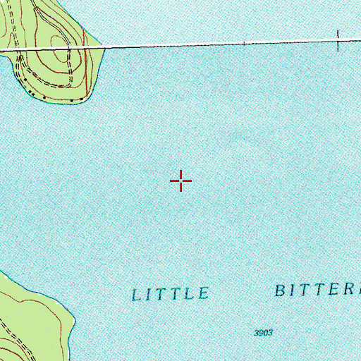 Topographic Map of Little Bitterroot Lake Census Designated Place, MT