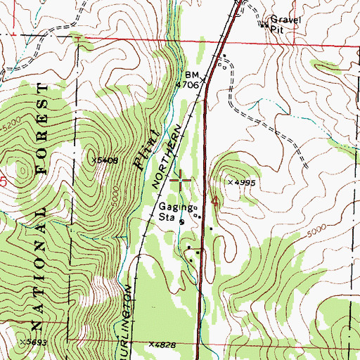 Topographic Map of Maxville Census Designated Place, MT