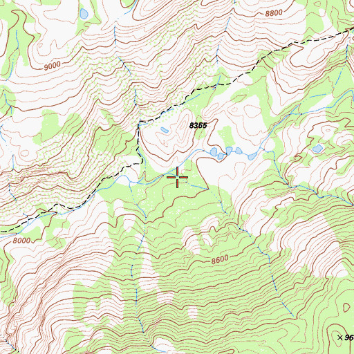 Topographic Map of Cirque Creek, CA