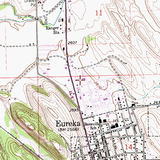 Topographic Map of Midvale Census Designated Place, MT