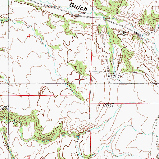 Topographic Map of Ponderosa Pines Census Designated Place, MT