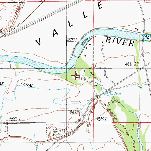 Topographic Map of Pray Census Designated Place, MT