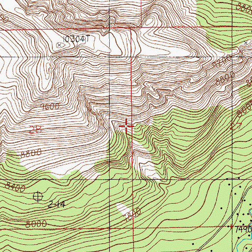 Topographic Map of Silver Gate Census Designated Place, MT
