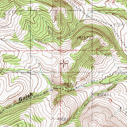 Topographic Map of South Hills Census Designated Place, MT