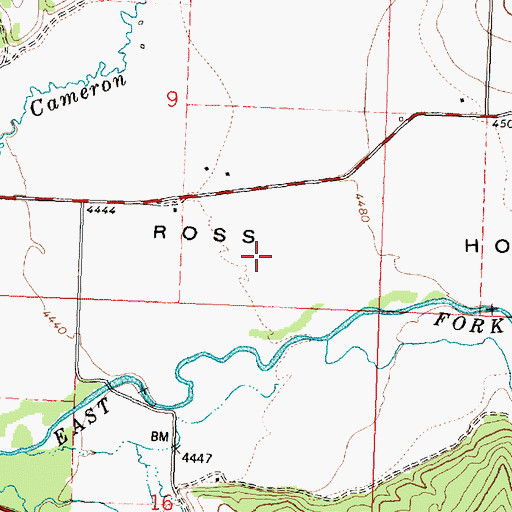Topographic Map of Sula Census Designated Place, MT