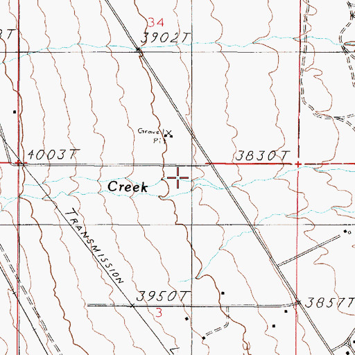 Topographic Map of The Silos Census Designated Place, MT
