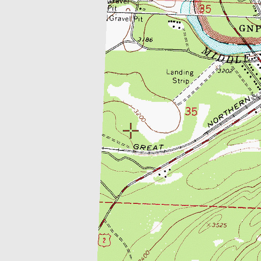 Topographic Map of West Glacier Census Designated Place, MT