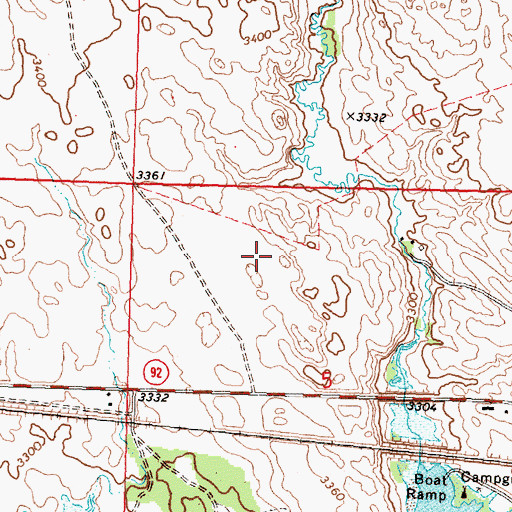 Topographic Map of Belmar Census Designated Place, NE