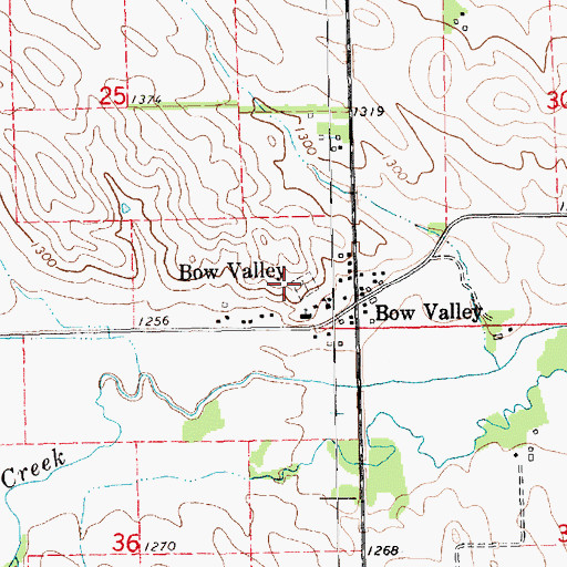 Topographic Map of Bow Valley Census Designated Place, NE