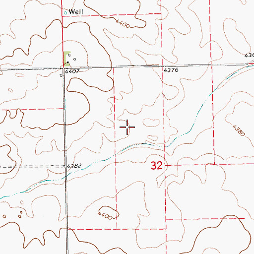 Topographic Map of Lorenzo Census Designated Place, NE