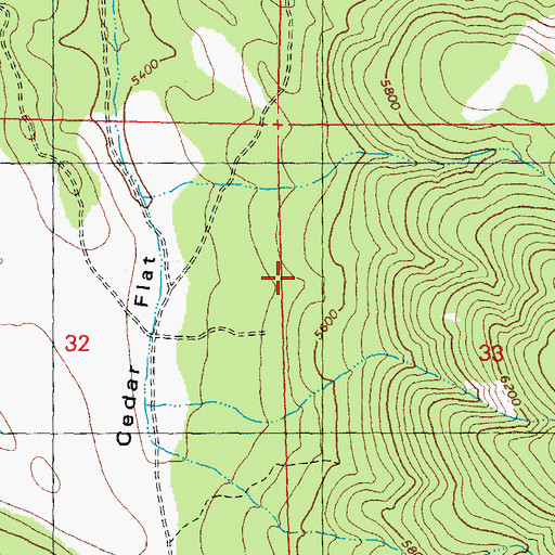 Topographic Map of Carter Springs Census Designated Place, NV