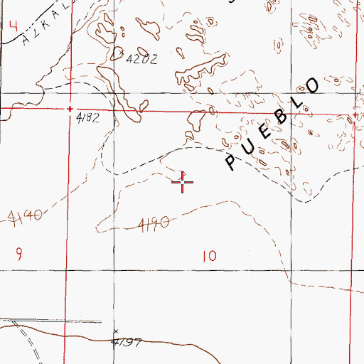 Topographic Map of Denio Census Designated Place, NV
