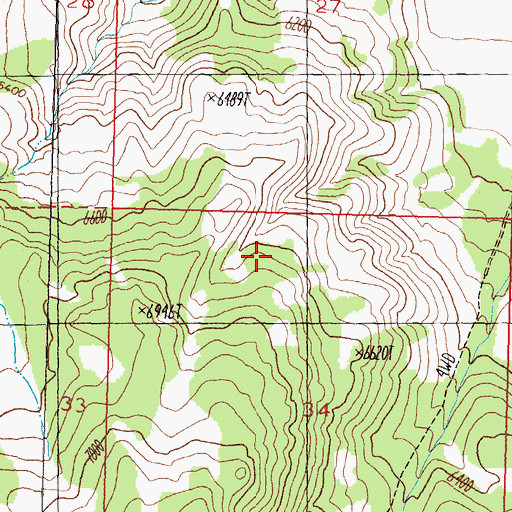 Topographic Map of Double Spring Census Designated Place, NV